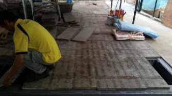 Lay metal plate