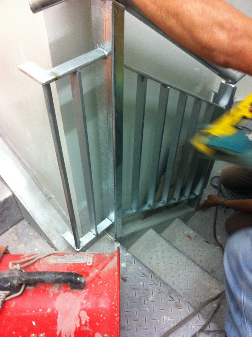 Install S/S handrail